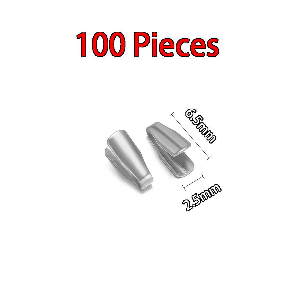 

20-100pcs Flat Cords Crimp End Bead Caps Clip Tip Fold for DIY Snake Chain Necklace Findings Jewelry Making Accessories Findings