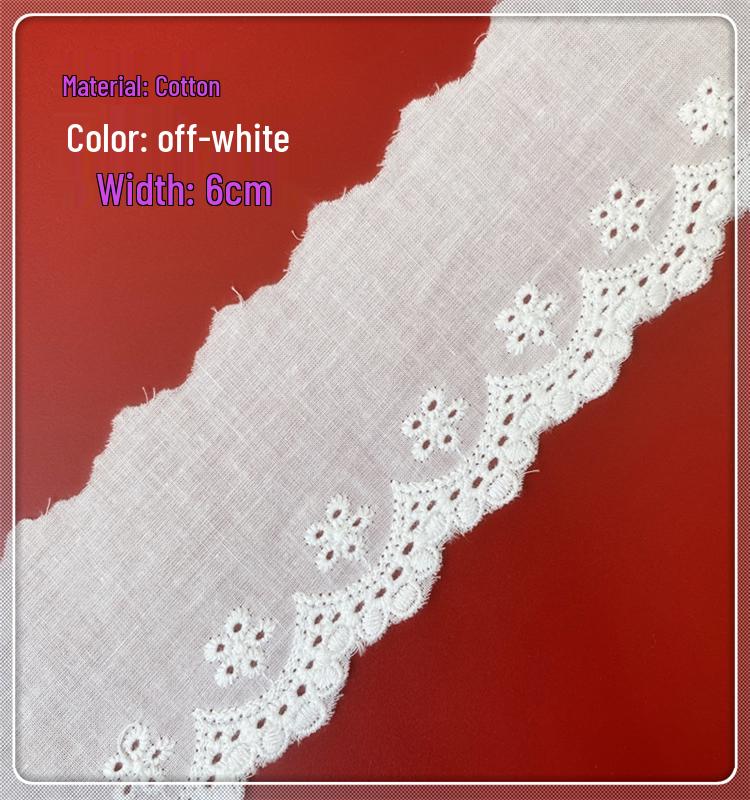 Cotton Lace Trim for DIY Crafts and Home Decor