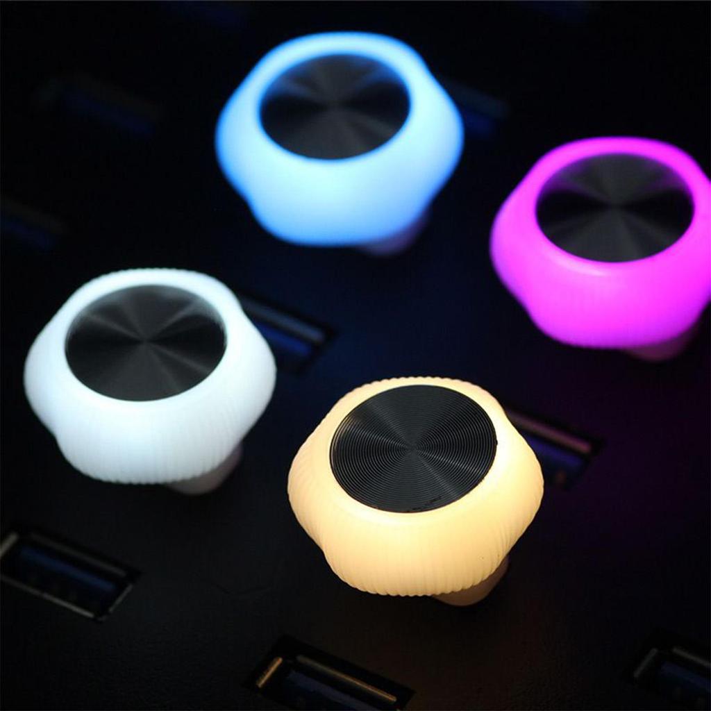 Car LED Lights 7 Colors Wireless USB Car Light Flower Ambient Lamp for Floor Door Truck Vehicle SUV Automotive Decor