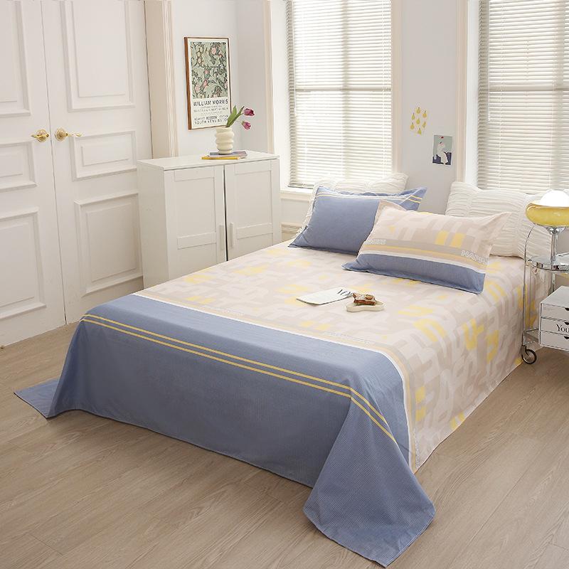 Bed Sheet Single Piece Winter Brushed 1.5m 1.2m Dormitory Single Student Pure Washed Cotton Thick Quilt Cover