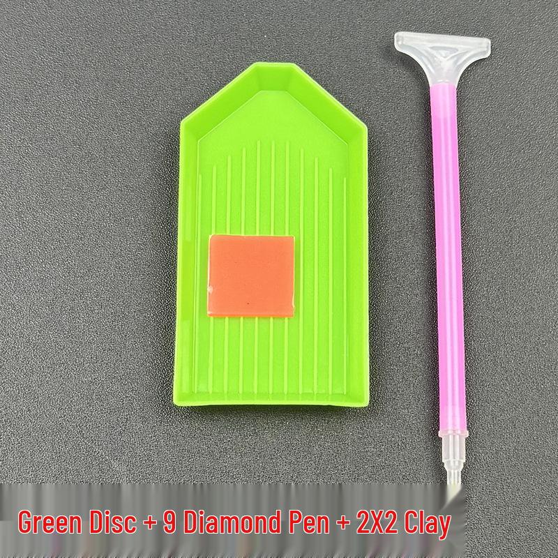 DIY-Diamant-Malerei-Werkzeugset: Punktierplatte, Ton & Aufkleber-Set für Kreuzstich-Basteln