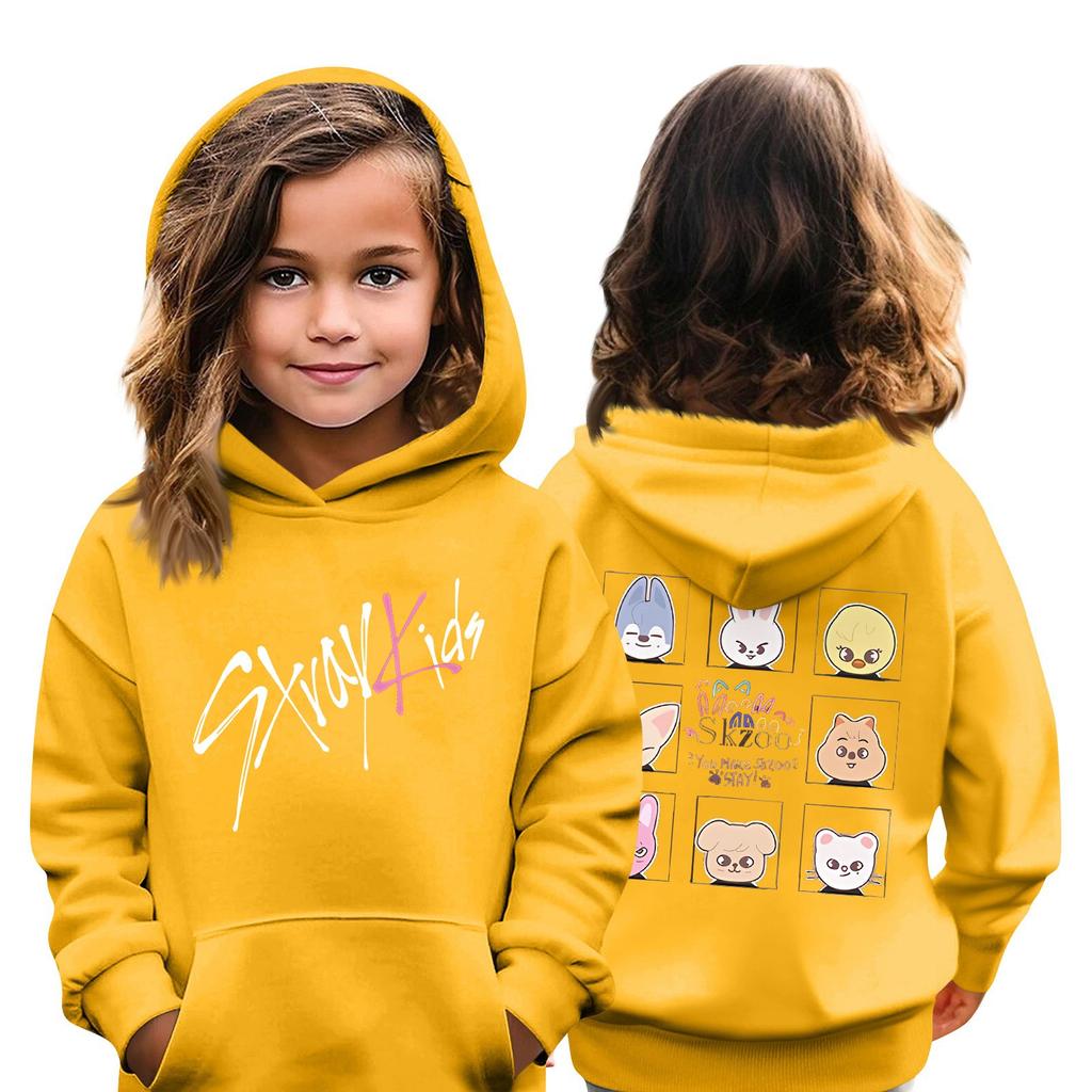 Children's Hoodie Boys And Girls Fashion Printed Long-sleeved Hooded Pocket Hoodie