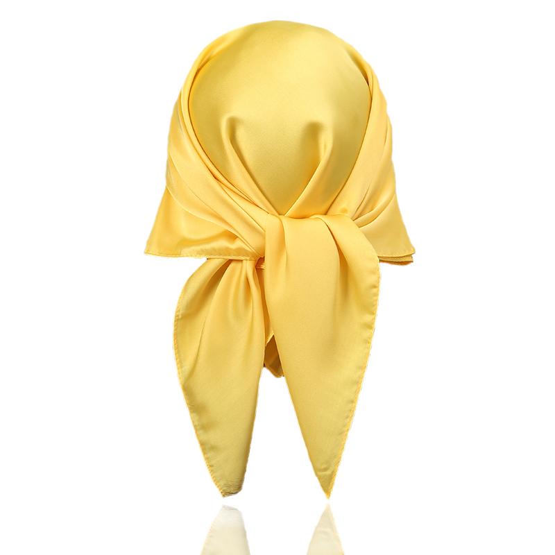 Luxury Silk feeling Scarf Women Satin Solid color Hijab RUNMEI Scarves Muslim Pareo Bandana Female Shawl Wrap Headband Foulard