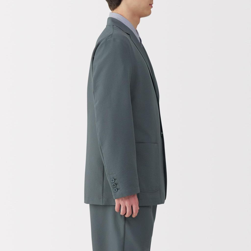 MUJI Breathable Stretch Soccer Medium Size AD0WNA5S Men's Jacket, Gray, M,