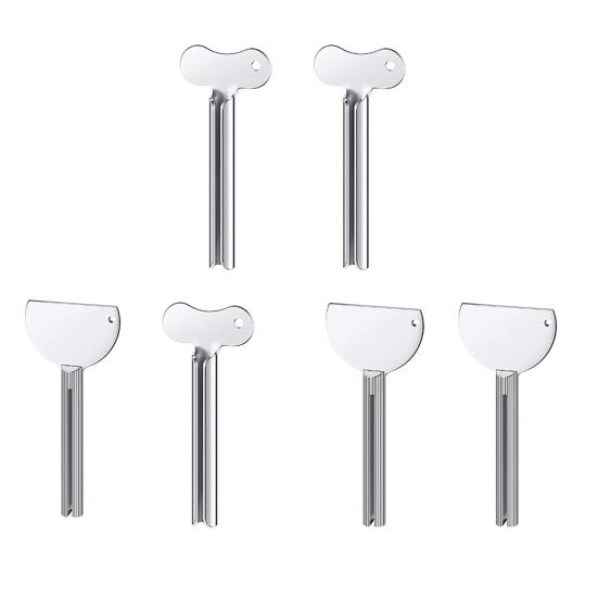 2Pcs Stainless Steel Toothpaste Squeezer Metal Paint Cream Cosmetic Tube Squeezer Key Roller