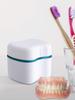 Double-layer Storage Box Cleaner Brush Denture Case Dentures Travel Container With Basket Boxes For Bathroom