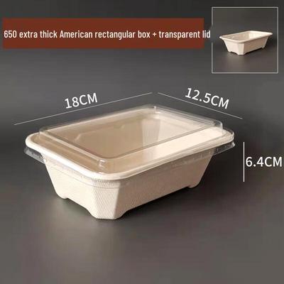 Biodegradable Takeout Container with PET Lid