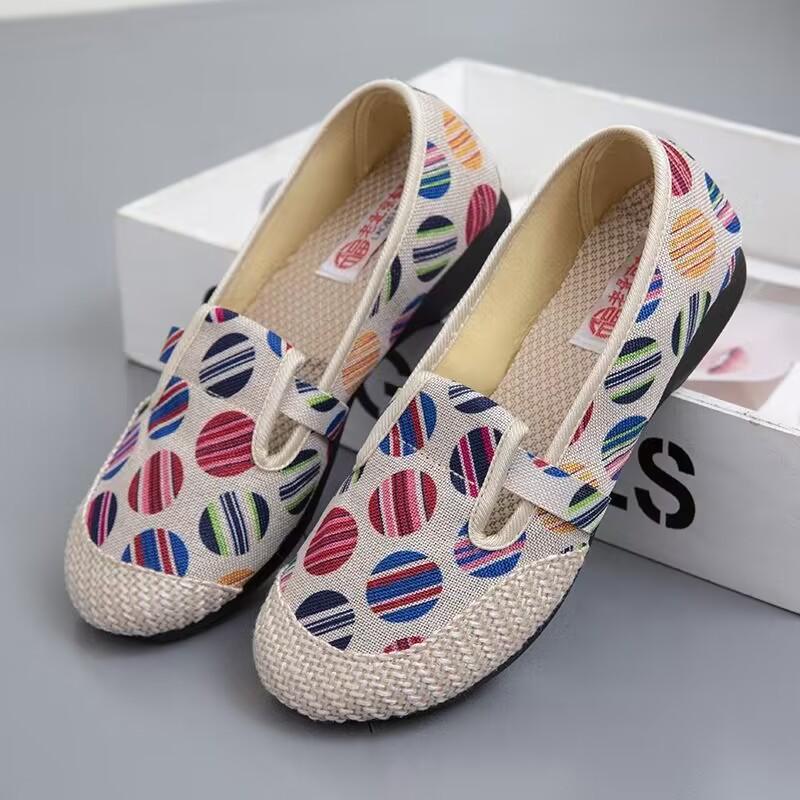 Spring/Summer Women's Comfortable Canvas Slip-On Shoes - Versatile, Non-Slip Soft Sole