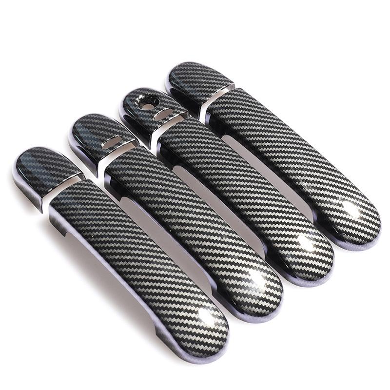 Nissan Wingroad Y12 Carbon Fiber Door Handle & Bowl Decoration (2006-2023) - Bright Black Finish