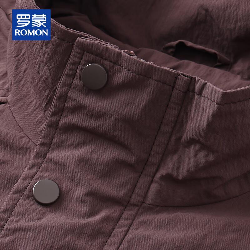 ROMON Men's Stand-up Collar Casual Zipper Jacket