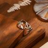 Thumb Ring Vine Shape Adjustable Opening Design Finger Ring Titanium Steel Finger Band Versatile Jewelry Gift