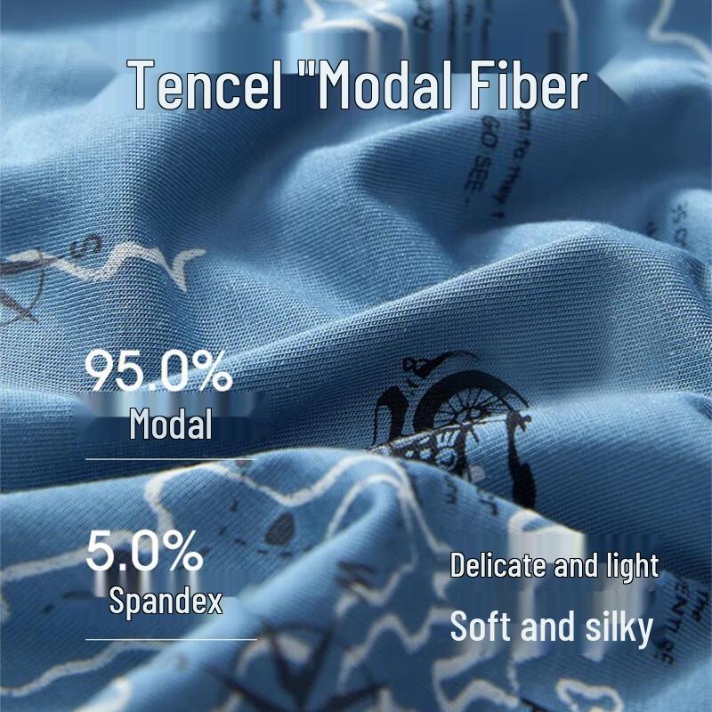 Nanjiren Men's Modal Antibacterial Boxer Briefs 3-Pack