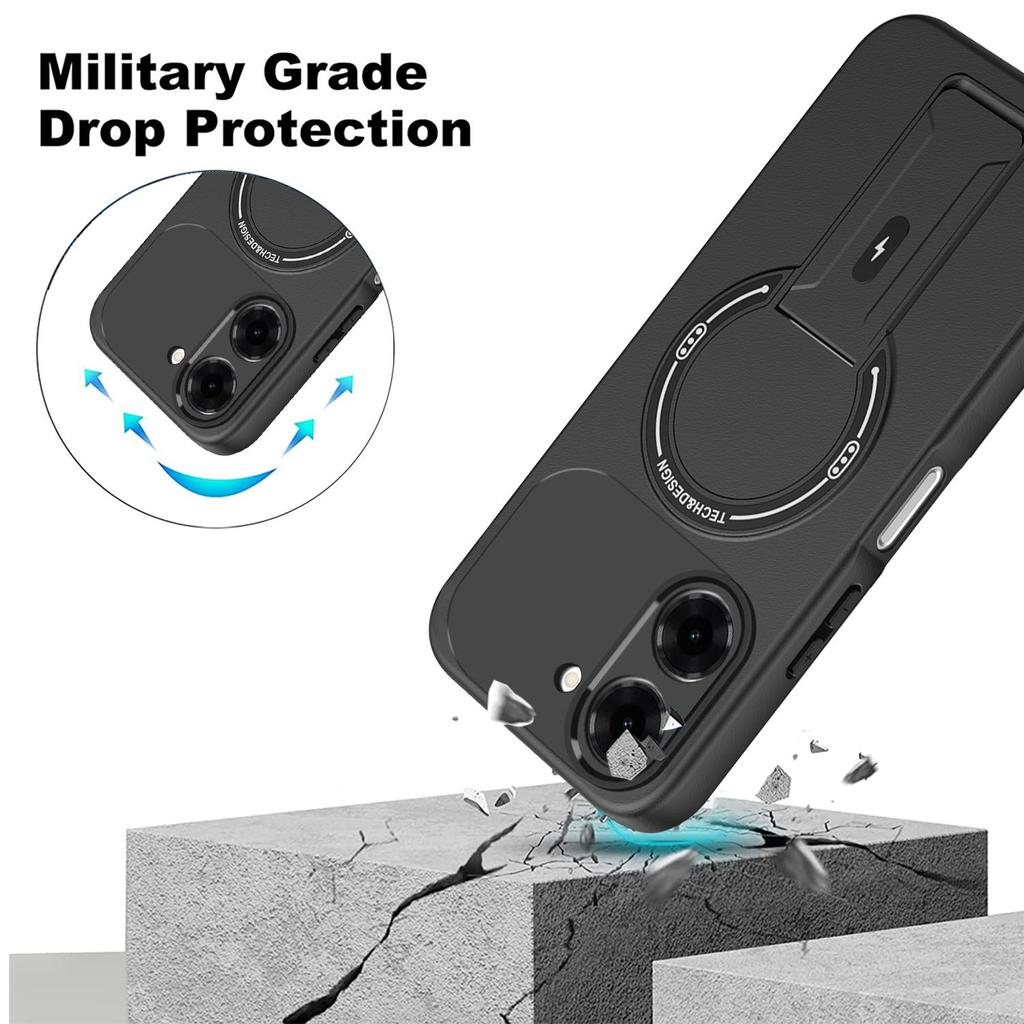 Kickstand Magnetic Phone Case For Redmi 15A 15 15C 14C 13C 13 A7 Pro A5 A3 4G 5G Wireless Charing Armor for Magsafe Back Cover