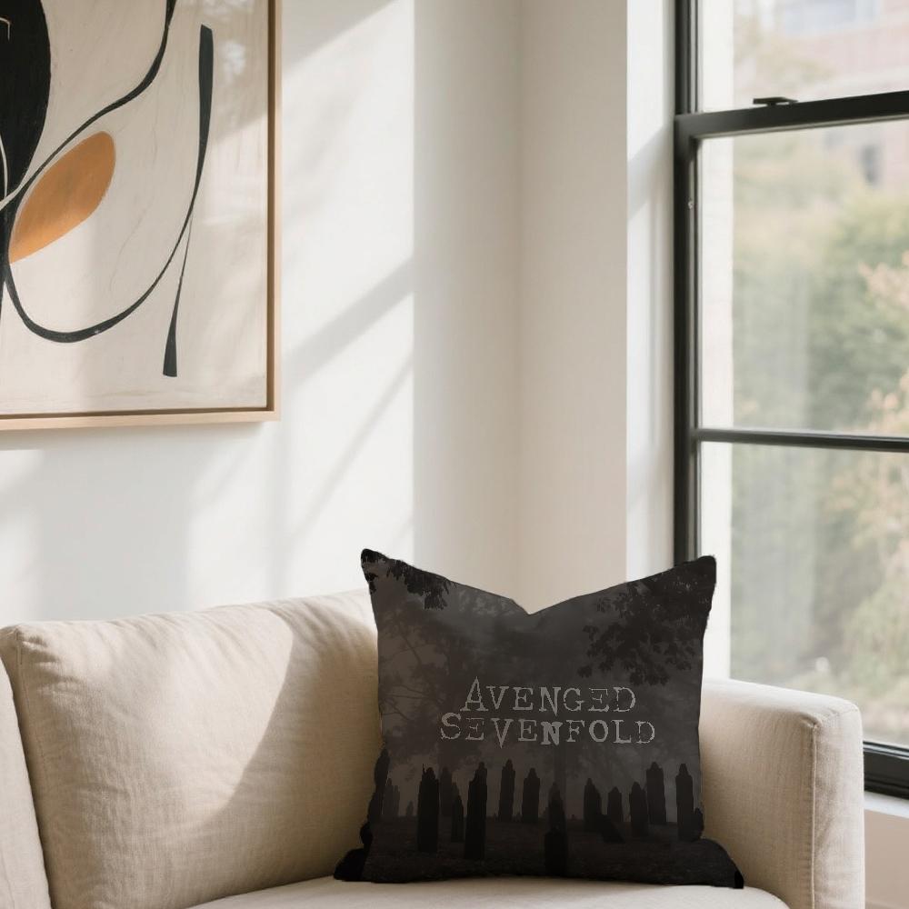 Rock Band A-Avenged Sevenfold cushion cover For Sofa Car Office Cafe Soft And Comfortable Double-Sided Printing Pillow Cover