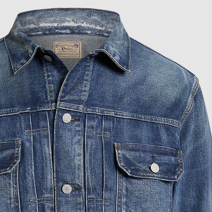 Polo Ralph Lauren SS24 Pocket Short Casual Loose Long Sleeve Denim Jacket Men Jackets Indigo MNPOOTW16021373-400