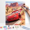 Disney Lightning McQueen Cars Digital Oil Painting Art Kit Hand Painted Home Decor