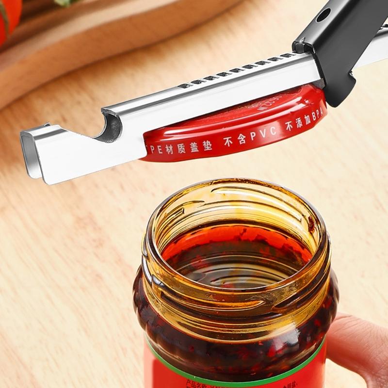 Adjustable Lid Opener Kitchen Tool Adjustable Can Opener Jar Opener Stainless Steel Lid Opener for Various Containers