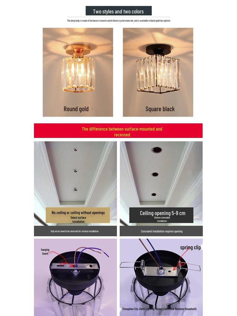 Modern Minimalist Nordic Ceiling Light for Entrance, Balcony, Foyer, and Corridor
