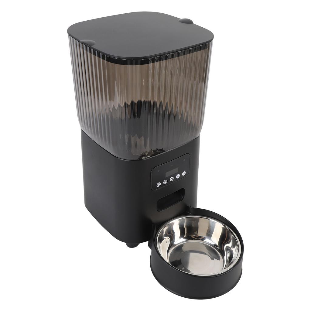 Automatic Cat Feeder Timed Feeding Button Control Automatic Cat Food Dispenser for Dog Pet Indoor