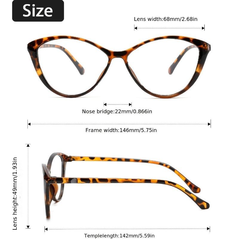 4pcs of Stylish Cat-eye Flat Glasses Suitable for Both Men and Women Perfect for Computer and Mobile Phone Use