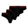 Hugo Womens/Ladies Logo Cotton Thong (Pack of 3)