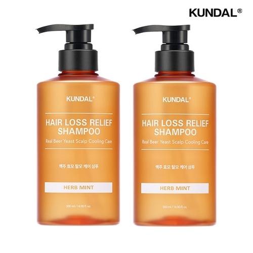 [KUNDAL] Beer Yeast Anti-Hair Loss Shampoo Herb Mint 500ml (2ea)_631515
