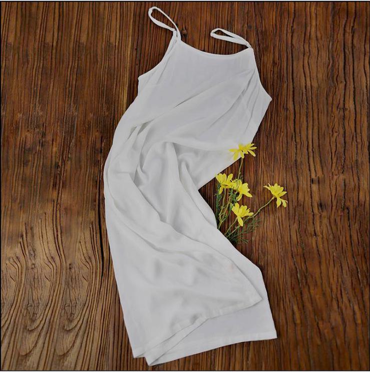 

Женское платье-комбинация на весну/лето: Свободный крой, Однотонный, Регулируемые бретели Large