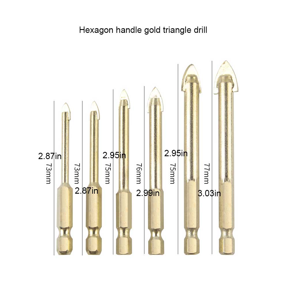 6pcs Drill Bits Power Tool Accessories Device for Drills Tools Handy Supplies Accessory Alloy Mountings Sturdy