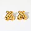 Multiple Styles Fashionable Trendy Exquisite Irregular-shaped Stud Earrings Versatile Jewelry Accessory For Women