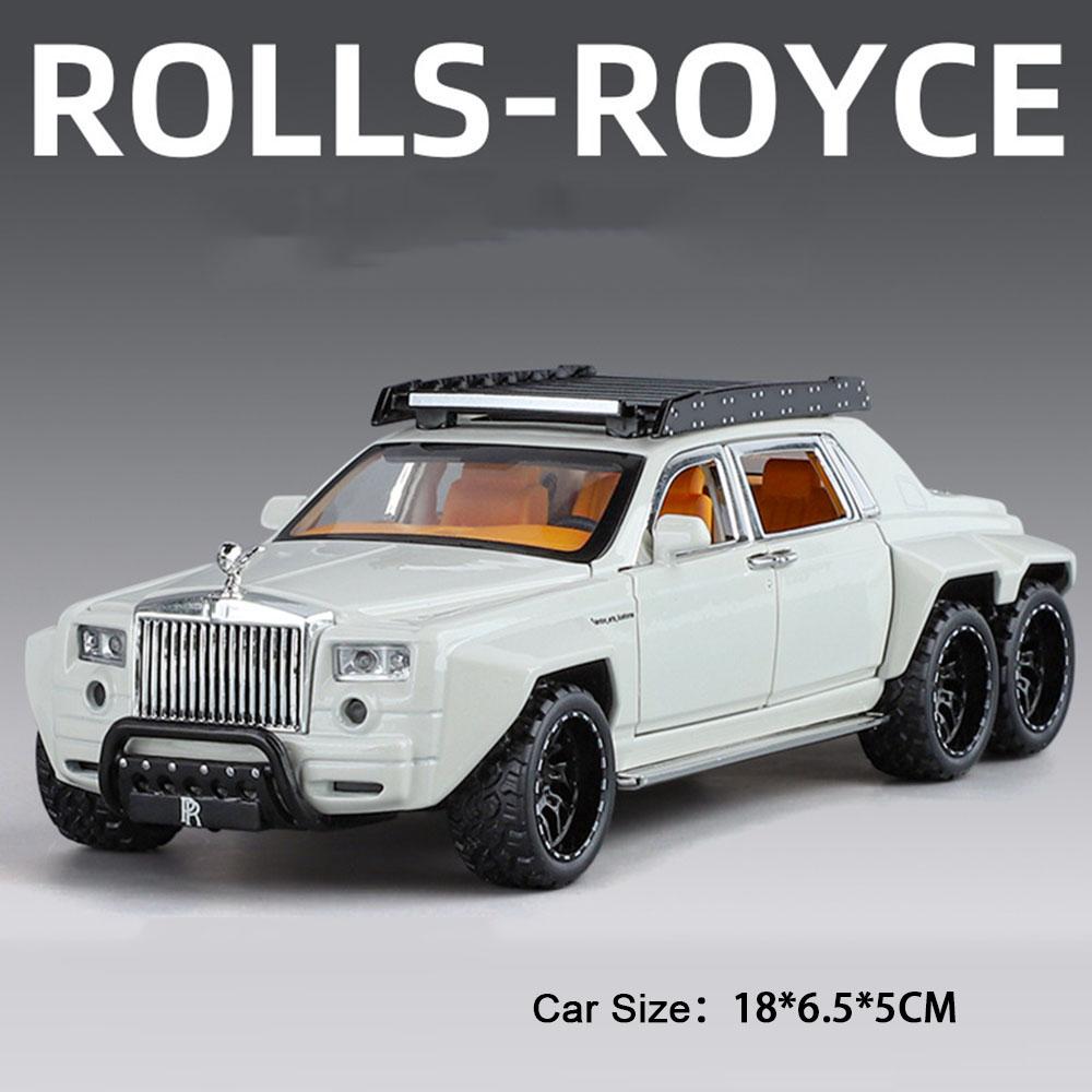 1:32 Scale Phantom I Rolls Royce 6x6 Car Model Toy Diecast Metal Off-Road Vehicle Shock Absorption Models Kids Hobby Presents