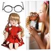 LABRIMP 20-Piece Doll Glasses, Mini Doll Accessories, Metal Wire Frame, Fashion Eyewear for Small Dolls, Costume Props