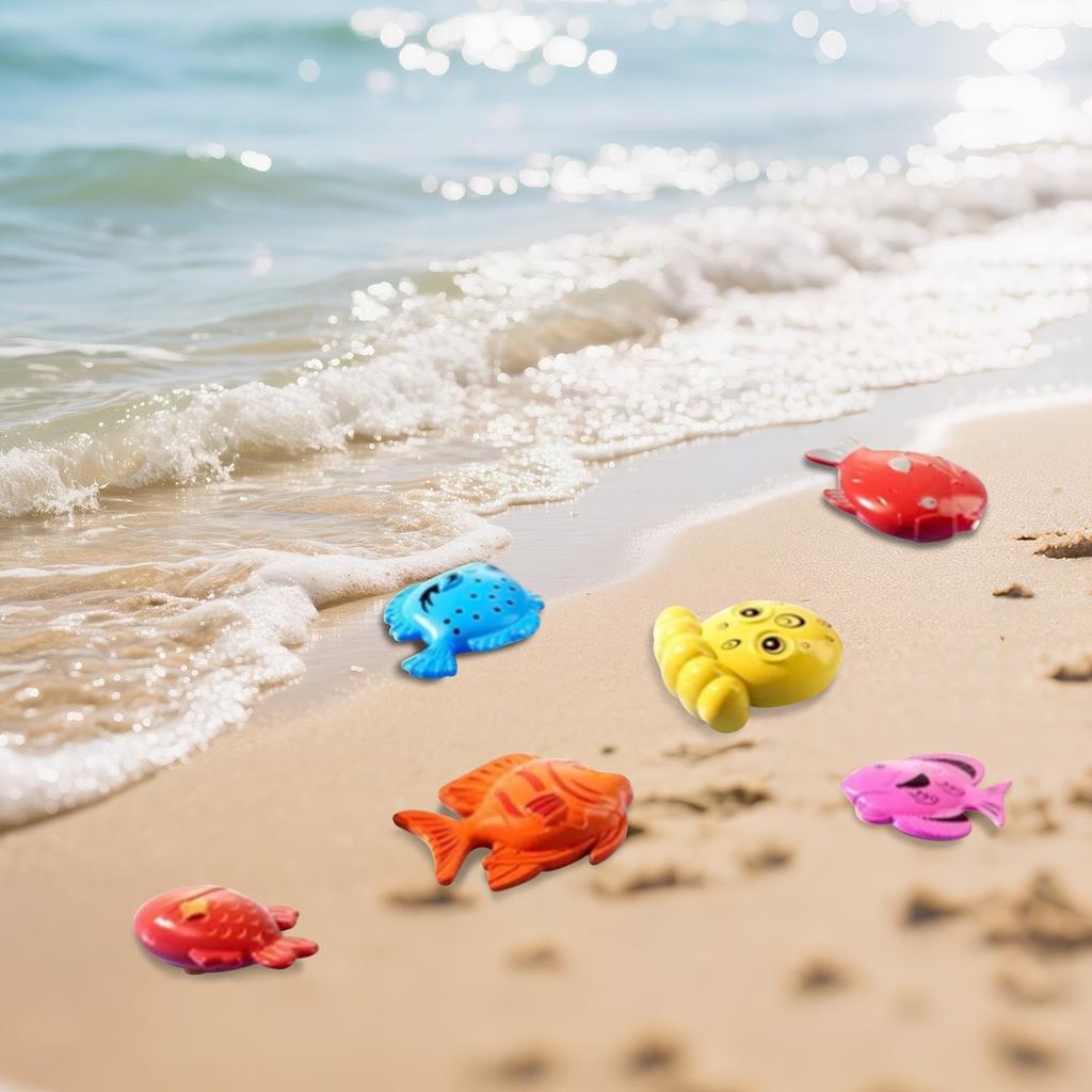 Magnetic Fishing Game Toys For Children With Rod Rod Net(Random Rod And Net Color, Random Fish )