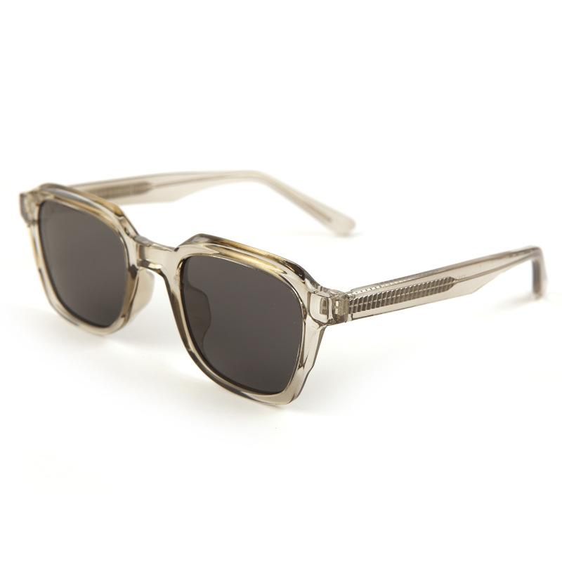 European and American personality trend box pin sunglasses women's high-end sense plain makeup versatile anti-ultraviolet polarized sunglasses