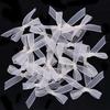 20pcs 3X4.2cm Satin Ribbon Bows Colorful Mini Organza Lace Bow For DIY Crafts Wedding Party Clothing Gift Decoration Accessories
