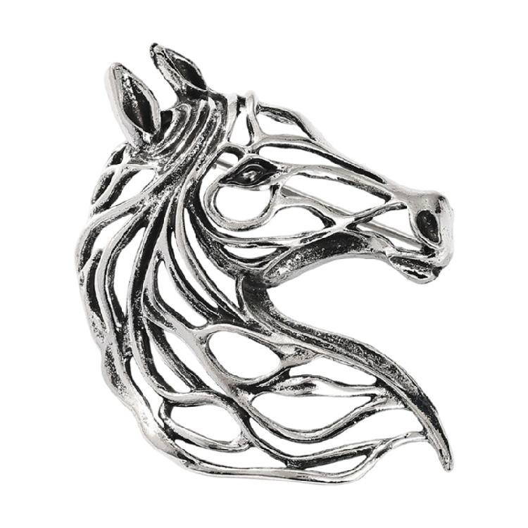 

Изящная полая брошь-булавка в виде лошади из сплава, нагрудное украшение, легкая бутоньерка для женщин и мужчин, выбор цвета