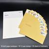 10-Piece Kraft Stationery Set: White Envelopes with 1.2 Yuan Stamps, Ready for Mailing