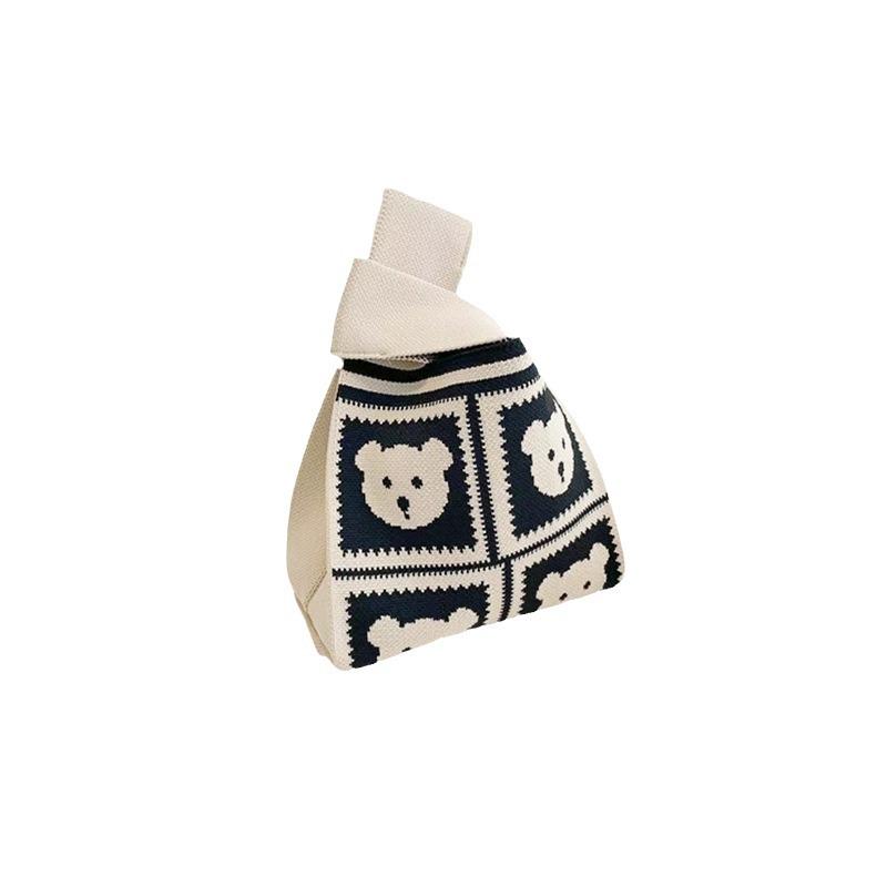 Trendy Women's Knitted Wool Bucket Handbag - Casual Tote & Lunch Box Bag