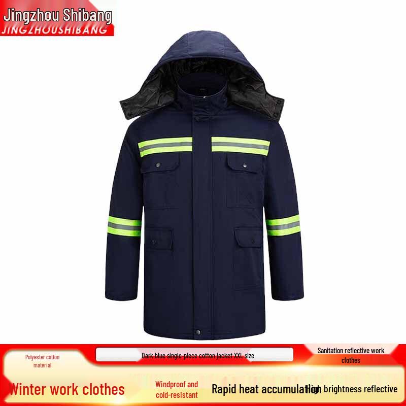 JINGZHOUSHIBANG Reflective Winter Work Jacket XXL