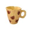 Yellow Cute Bear Orange Tulip Mug Creative Milk Cup Coffee Cup Irregular Cloud Ceramic Water Cup Home Decoration