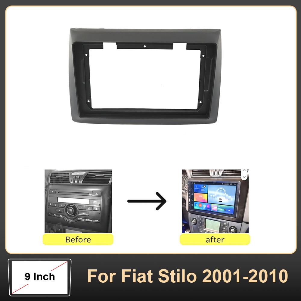 9 Inch Car Frame Fascia Adapter Canbus Box Decoder Android Radio Audio Dash Fitting Panel Kit For Fiat Stilo 2001-2010