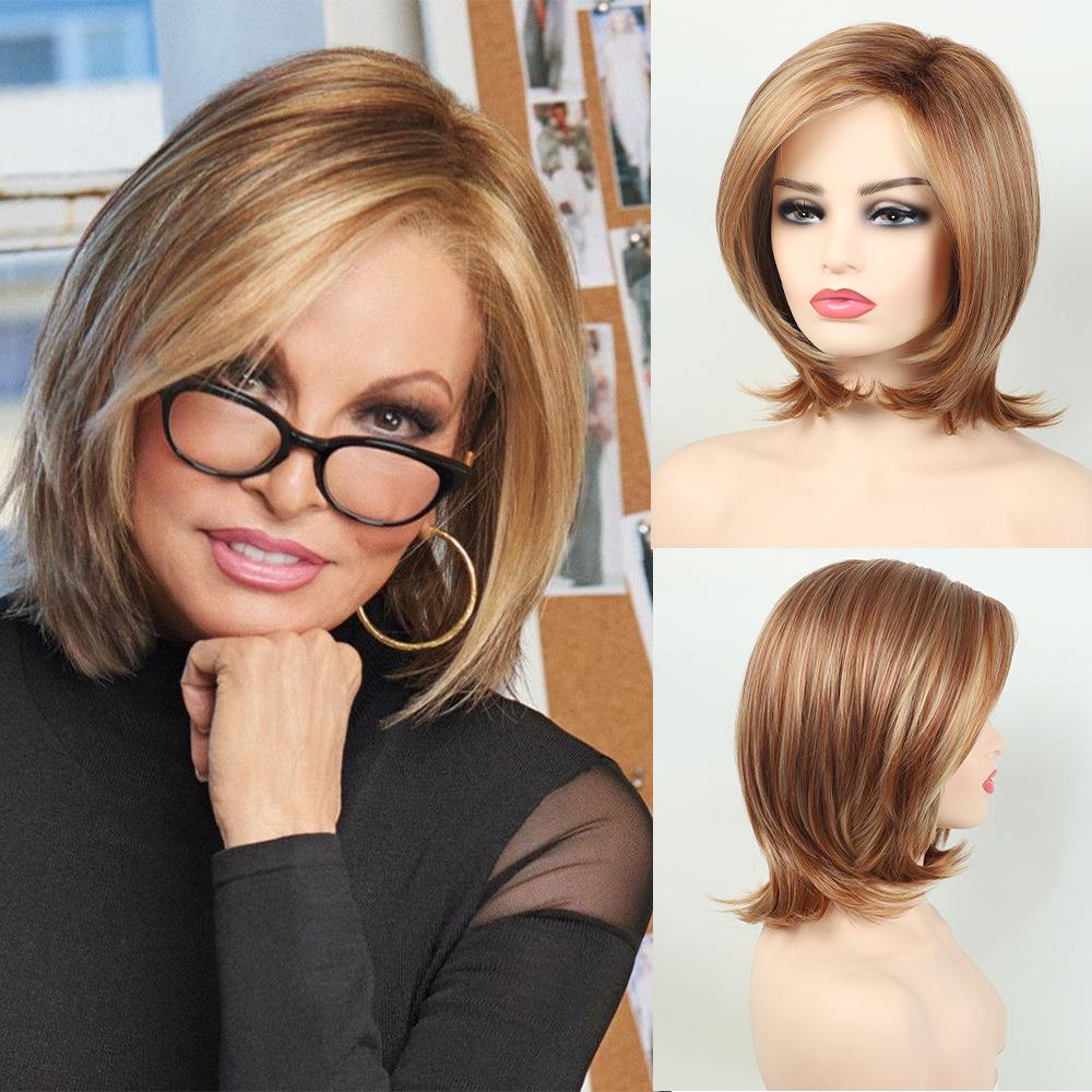 

Women s Short Straight Hair Bobo Head Synthetic Wig Cover