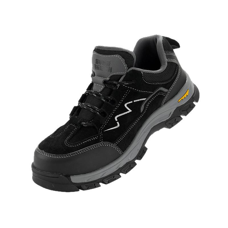 Herren Leichte Sicherheitsarbeitsschuhe, Vier Jahreszeiten, Anti-Smash, Durchtrittsicher, Zehenkappe aus Kunststoffstahl, Zwischensohle aus Kevlar.