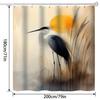 Nordic Modern Minimalist Shower Curtain - Artistic Digital Print,  Machine Washable, Partially Lined, Includes Hooks