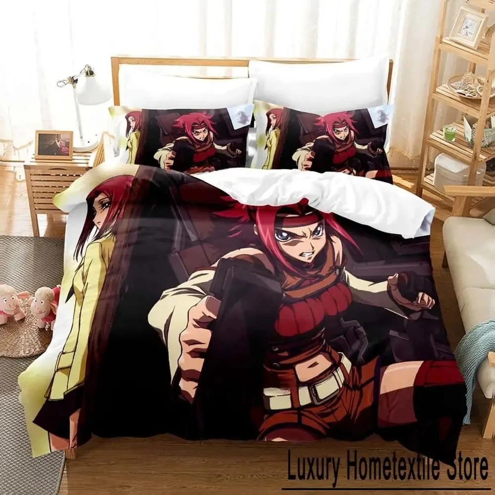 

3D мультфильмы Код Гиас комплект постельного белья односпальный двуспальный двуспальный комплект постельного белья для взрослых и детей спальня пододеяльник наборы для домашнего текстиля AU Double 180x210cm