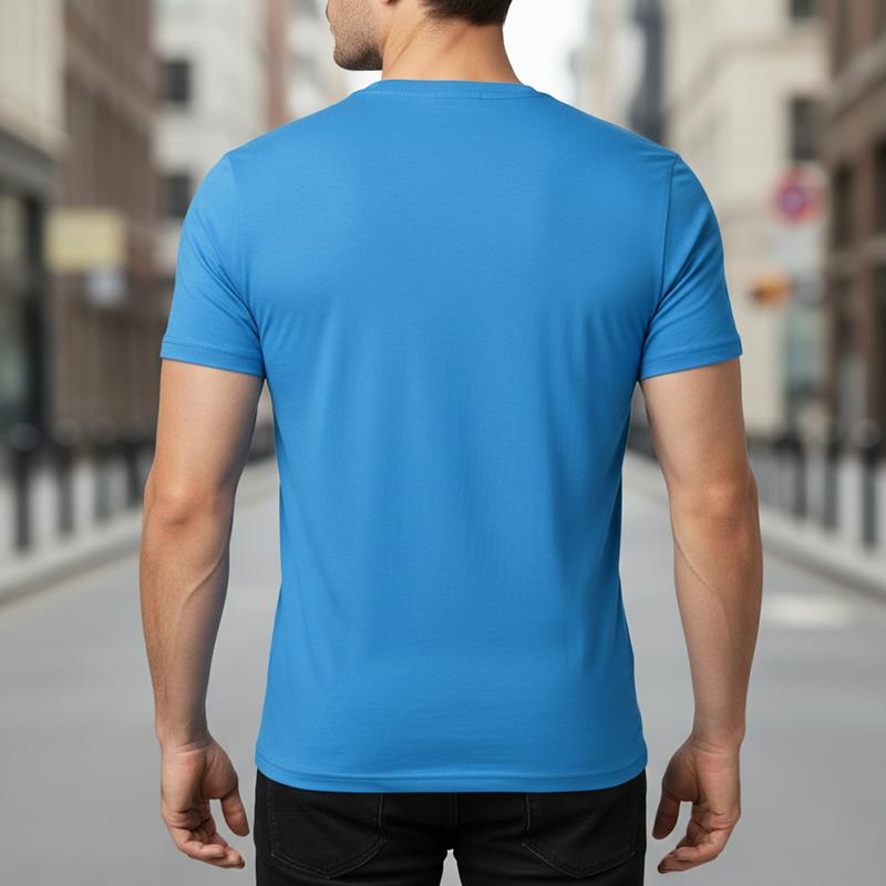 Aeronautica Militare Blue T-Shirt Men' V-Neck T-Shirt Scoti006J508-20094