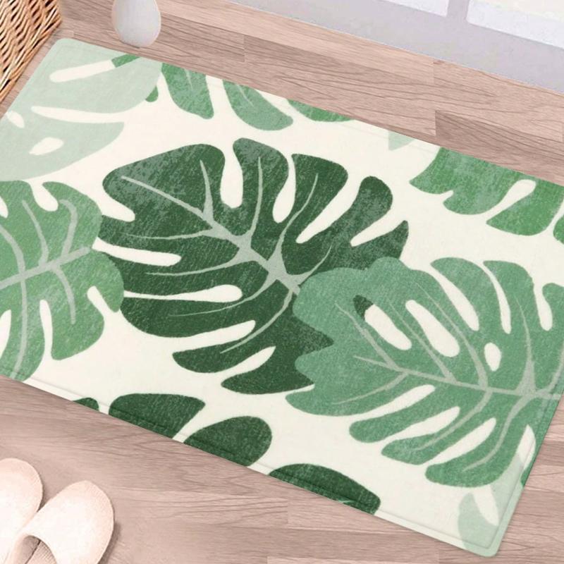 1pc Letter & Flower Pattern Rug Modern Floral Door Mat for Home Doormat  Anti-Slip Bohemian Bath Kitchen Garden Small Carpets