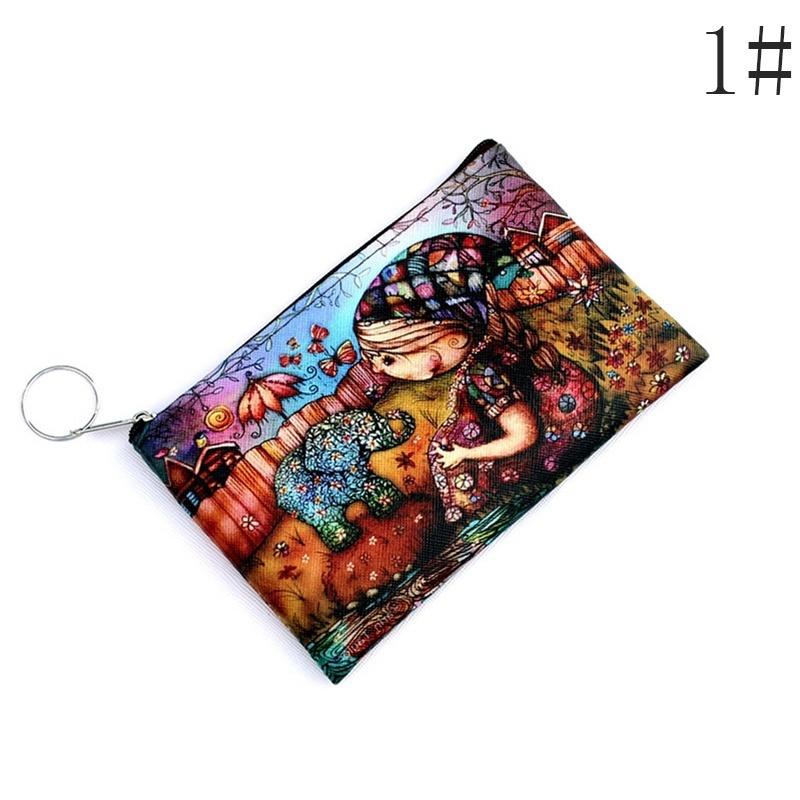 Owl Elephant giraffes Print coin purse,Ladies clutch change purse,Women cartoon zero wallet,Female Zi