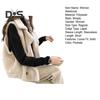 Women Waistcoat Sleeveless Lapel Double-Breasted Short Style Solid Color Casual Cardigan Thickened Velvet Lining Vest Coat