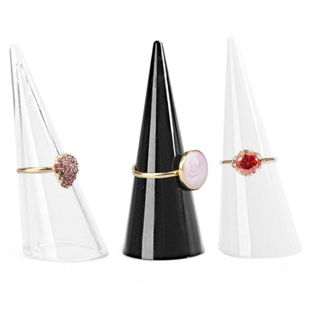 Acrylic High-Grade Ring Holder Clear Acrylic Ring Display Jewelry Display Cone Shape Transparent