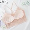 Sexy Lace Bralette Tube Tops Bandeau Summer Women Lace Bra Comfy Tanks Y Back Crop Top Girl Underwear Wire Free Padded Camisole
